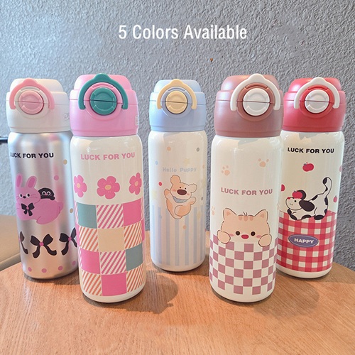 600ml Cartoon Thermal Bottle