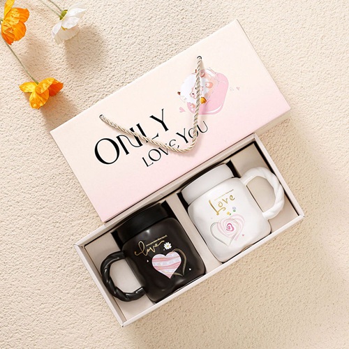 Premium Ceramic Mr & Mrs Couple Mug Gift Set