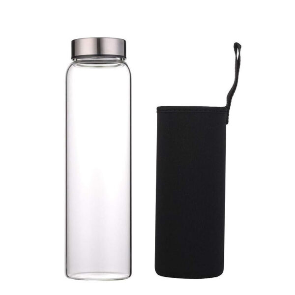 Premium Glass Water Bottle with Protective Sleeve
